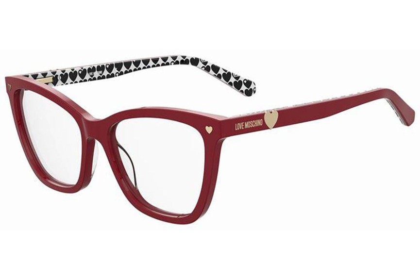 Okulary korekcyjne Love Moschino MOL593 C9A Kocie oczy Czerwone