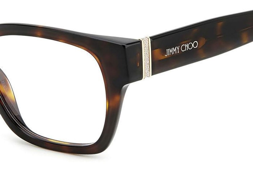 Okulary korekcyjne Jimmy Choo JC370 086 Prostokątne Havana