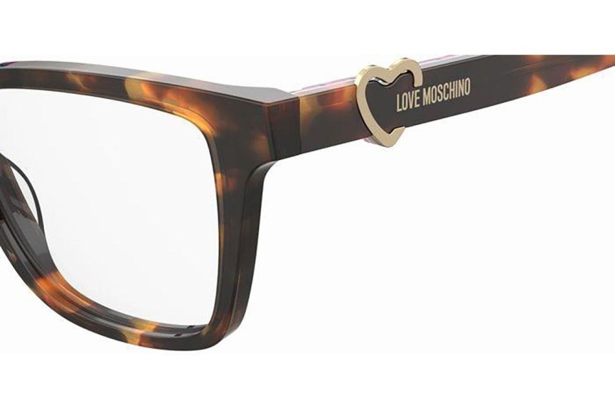 Okulary korekcyjne Love Moschino MOL610 05L Prostokątne Havana