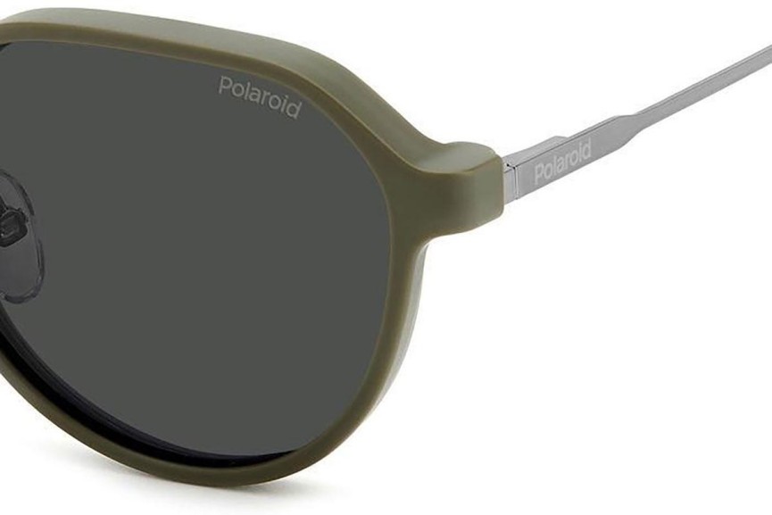 Okulary korekcyjne Polaroid PLD6204/CS SMF/M9 Polarized Owalne Srebrne