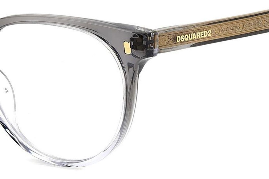 Okulary korekcyjne Dsquared2 D20082 CBL Kocie oczy Szare