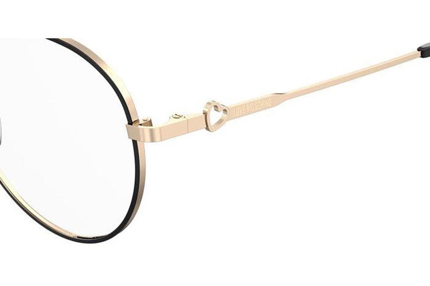 Okulary korekcyjne Love Moschino MOL613 2M2 Owalne Czarne