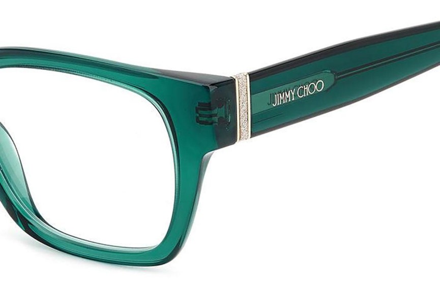 Okulary korekcyjne Jimmy Choo JC370 1ED Prostokątne Zielone