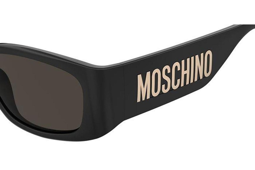 Okulary przeciwsłoneczne Moschino MOS145/S 807/IR Prostokątne Czarne