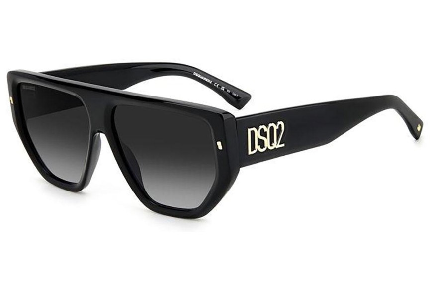 Okulary przeciwsłoneczne Dsquared2 D20088/S 2M2/9O Flat Top Czarne