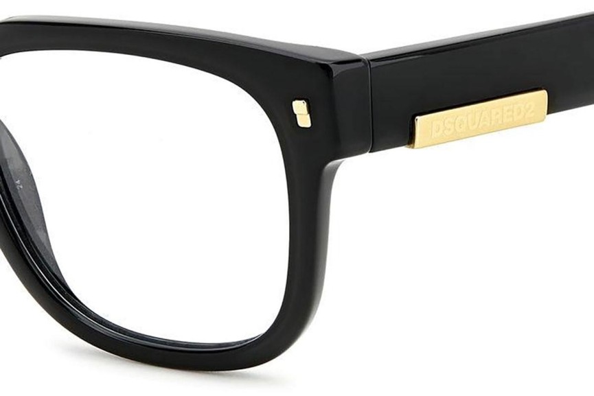 Okulary korekcyjne Dsquared2 D20074 807 Kwadratowe Czarne