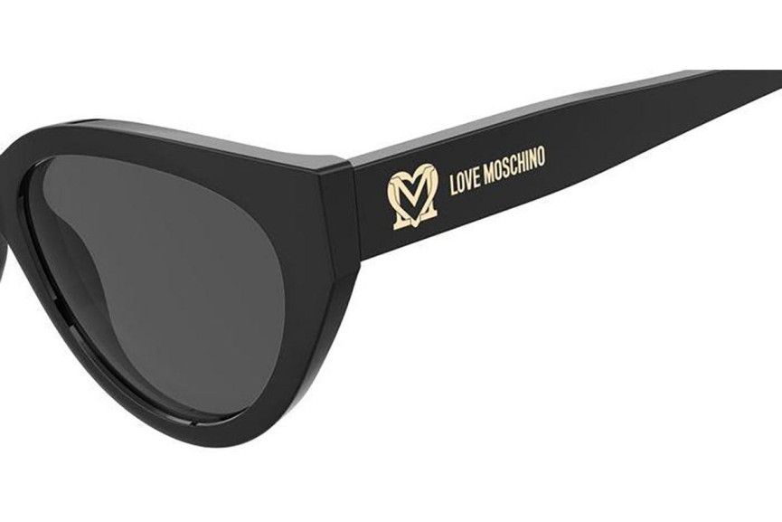 Okulary przeciwsłoneczne Love Moschino MOL064/S 807/IR Kocie oczy Czarne