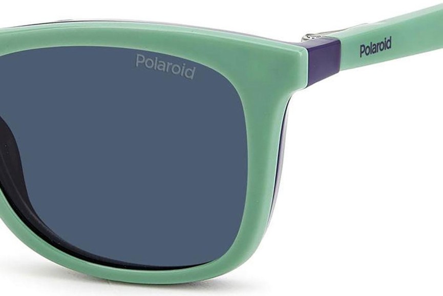 Okulary korekcyjne Polaroid Junior PLD8055/CS RNB/C3 Polarized Kwadratowe Fioletowe