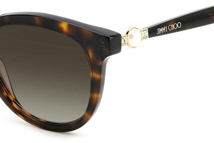 Okulary przeciwsłoneczne Jimmy Choo ANNABETH/S 086/HA Kocie oczy Havana