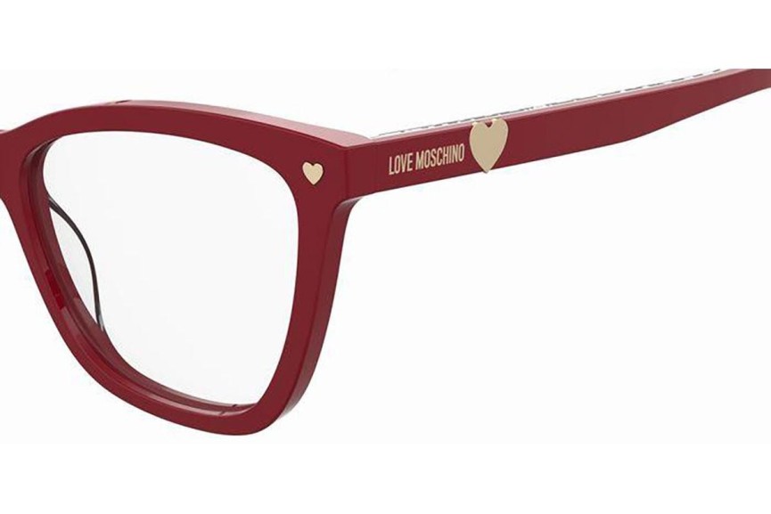 Okulary korekcyjne Love Moschino MOL593 C9A Kocie oczy Czerwone