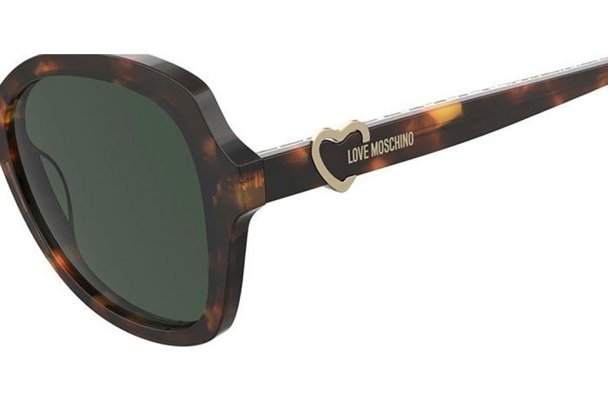 Okulary przeciwsłoneczne Love Moschino MOL059/S 05L/QT Kocie oczy Havana