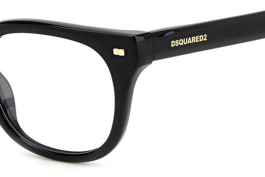 Okulary korekcyjne Dsquared2 D20078 807 Okrągłe Czarne