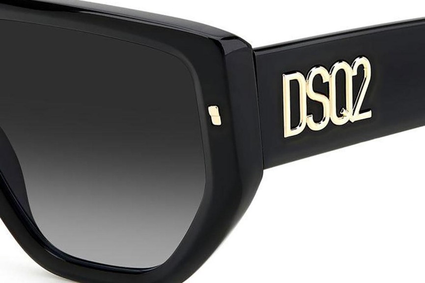 Okulary przeciwsłoneczne Dsquared2 D20088/S 2M2/9O Flat Top Czarne