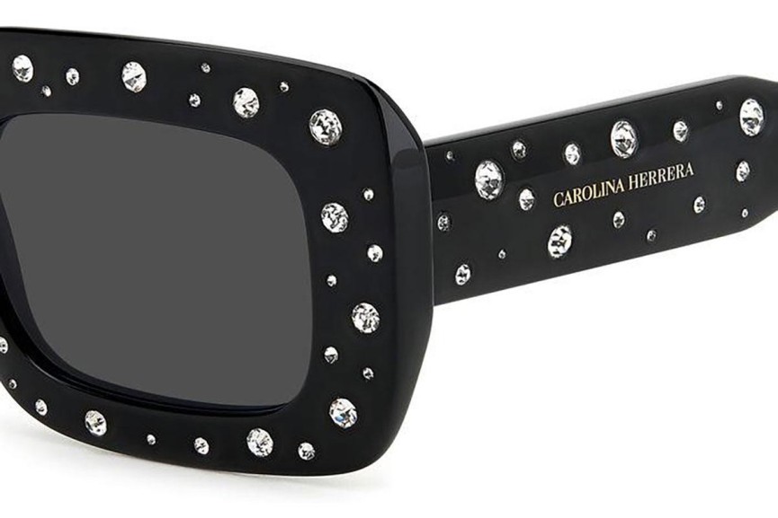 Okulary przeciwsłoneczne Carolina Herrera HER0131/S 807/IR Kwadratowe Czarne