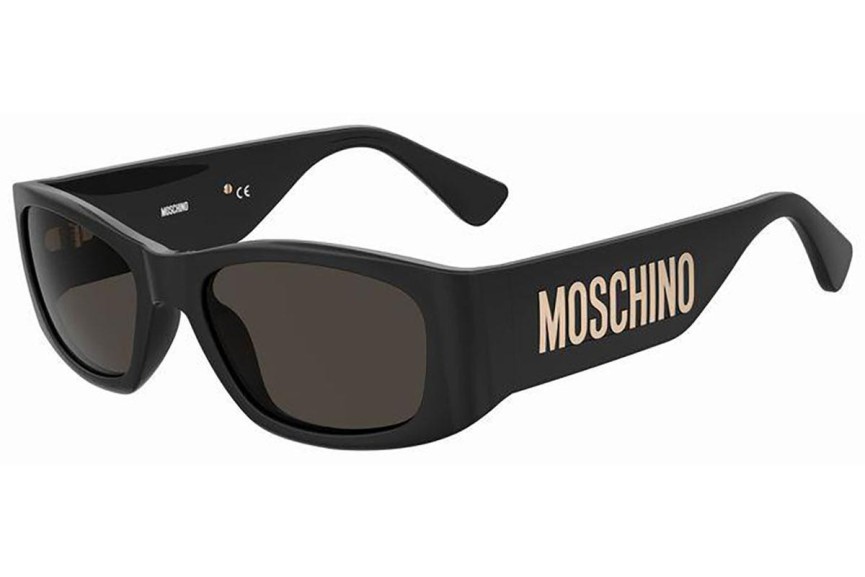 Okulary przeciwsłoneczne Moschino MOS145/S 807/IR Prostokątne Czarne