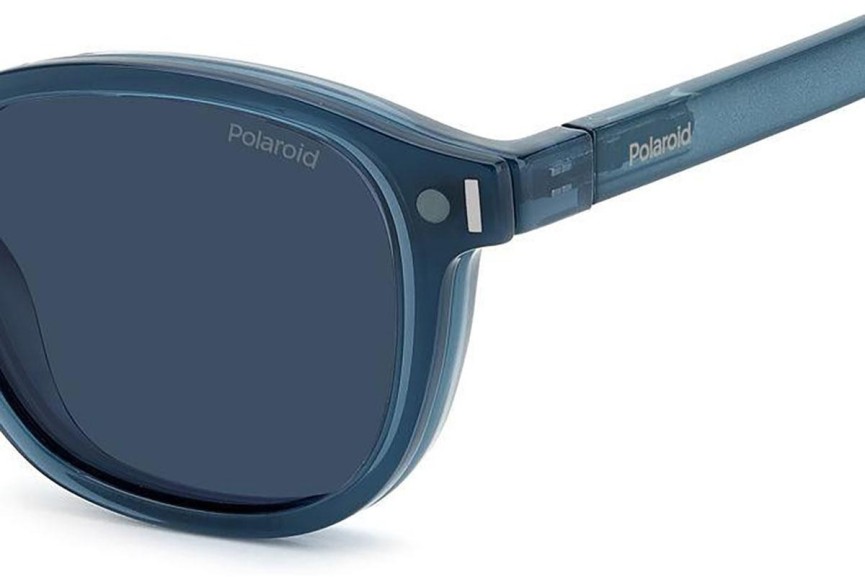 Okulary korekcyjne Polaroid PLD6203/CS PJP/C3 Polarized Kwadratowe Niebieskie