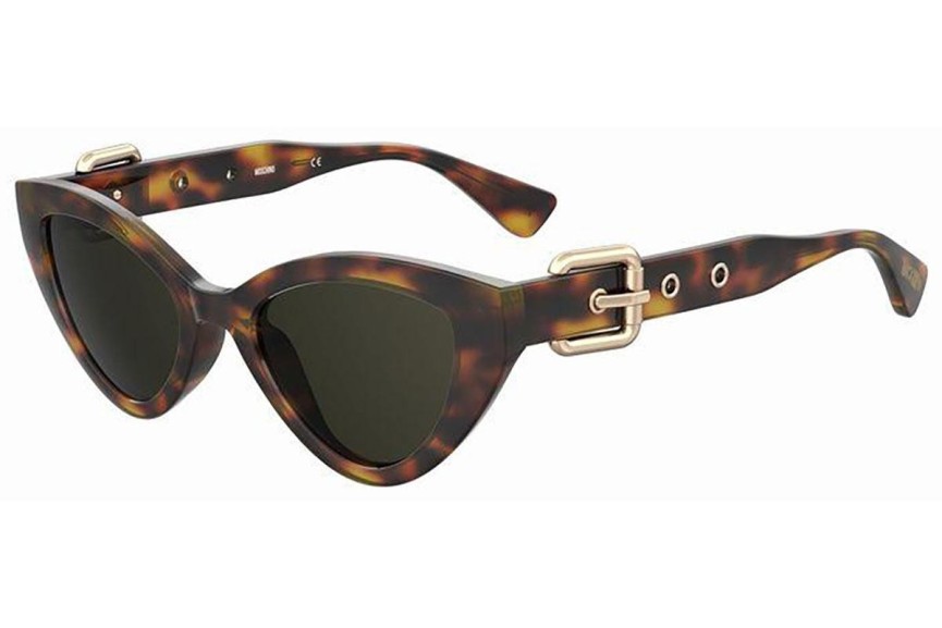 Okulary przeciwsłoneczne Moschino MOS142/S 05L/70 Kocie oczy Havana