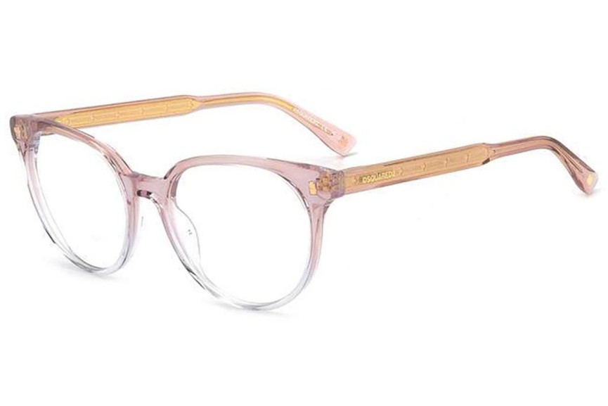 Okulary korekcyjne Dsquared2 D20082 8XO Kocie oczy Różowe