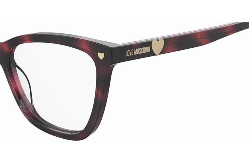 Okulary korekcyjne Love Moschino MOL593 HT8 Kocie oczy Havana