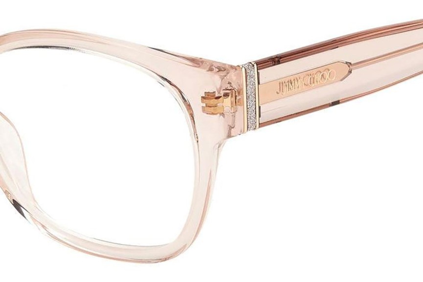 Okulary korekcyjne Jimmy Choo JC371 FWM Kwadratowe Beżowe