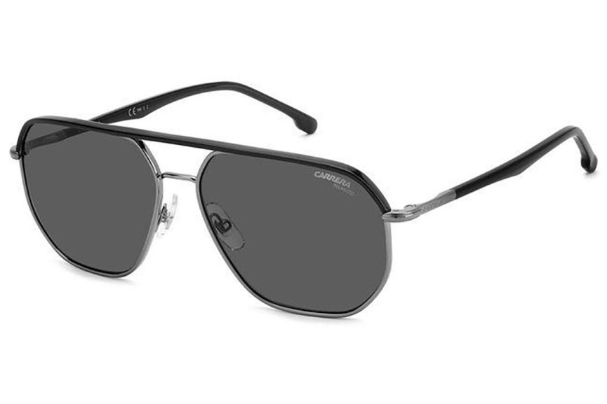 Okulary przeciwsłoneczne Carrera CARRERA304/S KJ1/M9 Polarized Pilotki (Aviator) Srebrne