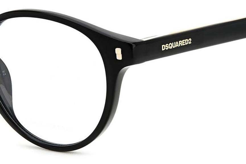 Okulary korekcyjne Dsquared2 D20080 807 Okrągłe Czarne