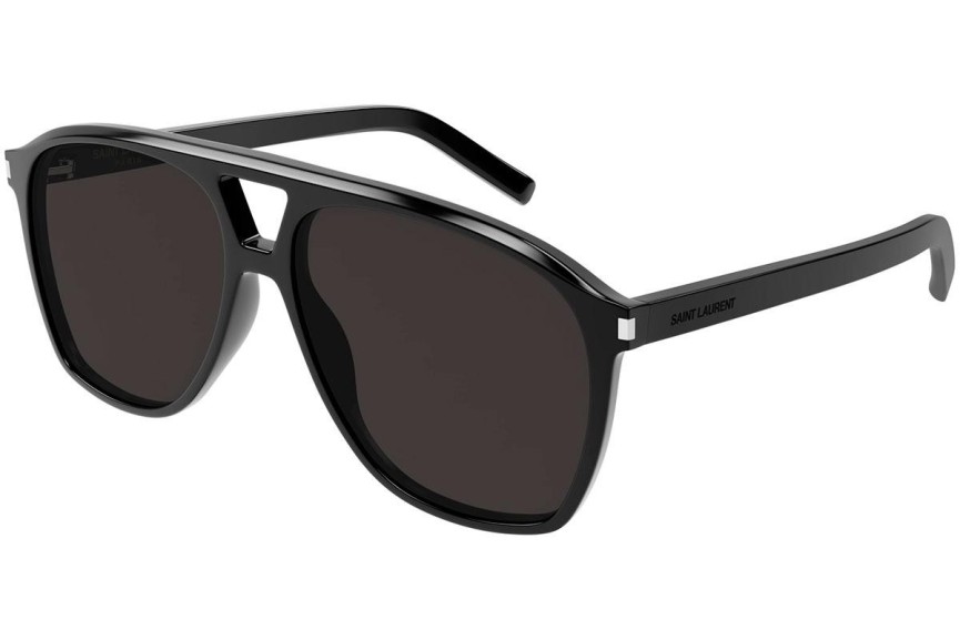 Okulary przeciwsłoneczne Saint Laurent SL596DUNE 001 Pilotki (Aviator) Czarne