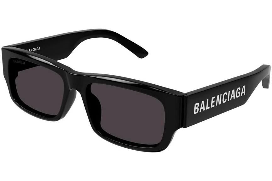 Okulary przeciwsłoneczne Balenciaga BB0261SA 001 Prostokątne Czarne