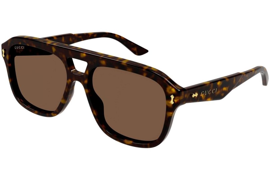 Okulary przeciwsłoneczne Gucci GG1263S 006 Pilotki (Aviator) Havana