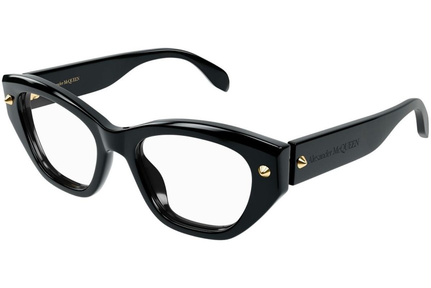 Okulary korekcyjne Alexander McQueen AM0410O 001 Okrągłe Czarne