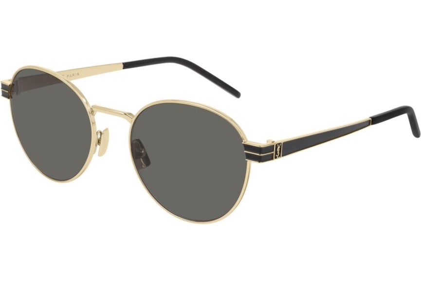 Okulary przeciwsłoneczne Saint Laurent SLM62 003 Okrągłe Złote