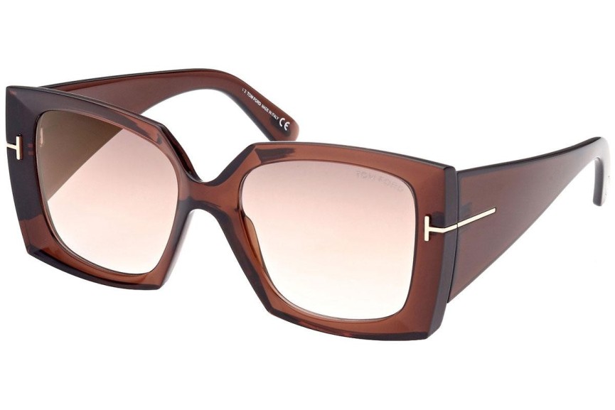 Okulary przeciwsłoneczne Tom Ford Jacquetta FT0921 48G Kwadratowe Brązowe