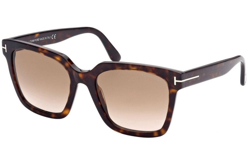 Okulary przeciwsłoneczne Tom Ford Selby FT0952 52F Kwadratowe Havana