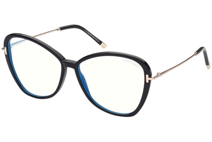 Okulary korekcyjne Tom Ford FT5769-B 001 Kocie oczy Czarne