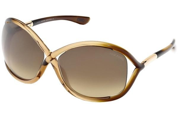 Okulary przeciwsłoneczne Tom Ford Whitney FT0009 74F Oversize Brązowe