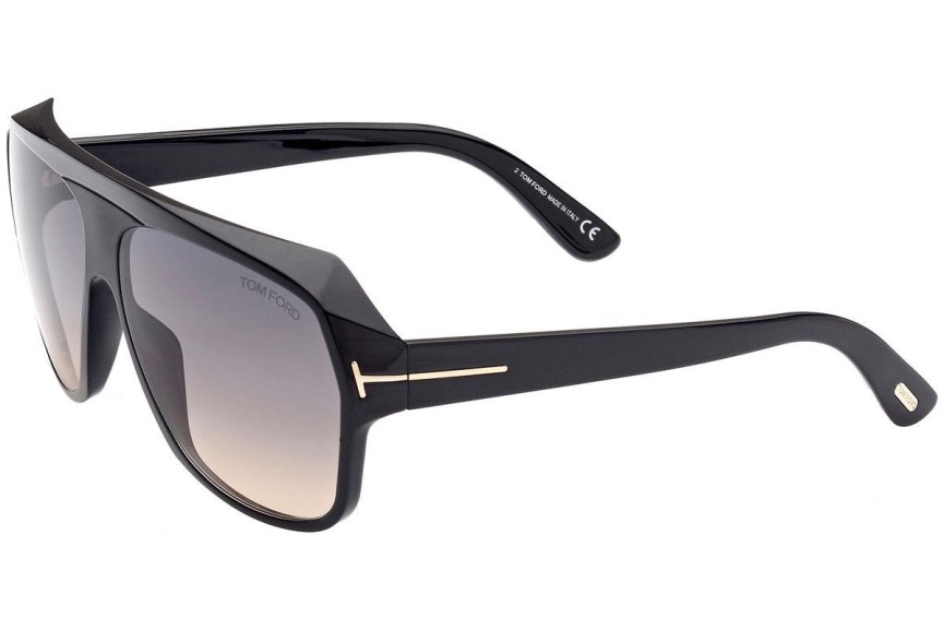 Okulary przeciwsłoneczne Tom Ford Hawkings FT0908 01B Pilotki (Aviator) Czarne