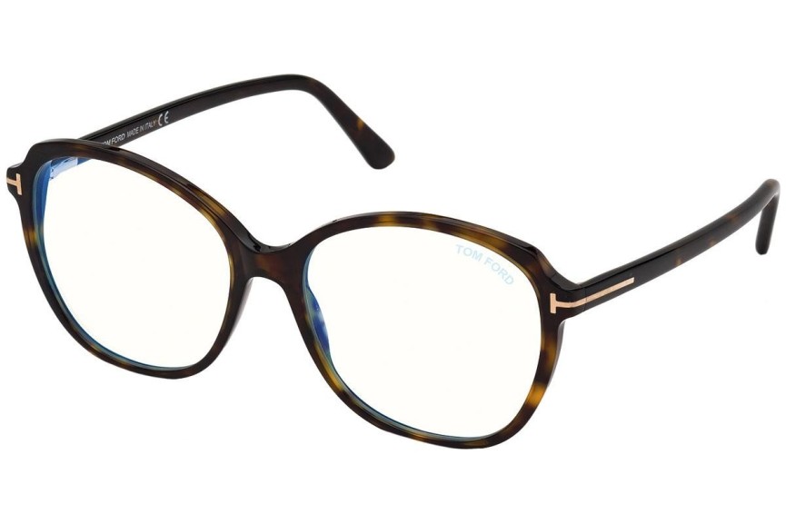 Okulary korekcyjne Tom Ford FT5708-B 052 Okrągłe Havana