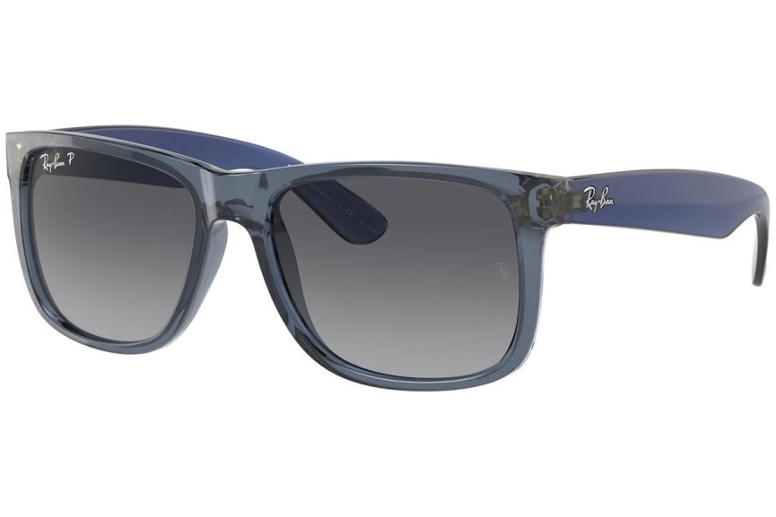 Okulary przeciwsłoneczne Ray-Ban Justin RB4165 6596T3 Polarized Kwadratowe Niebieskie