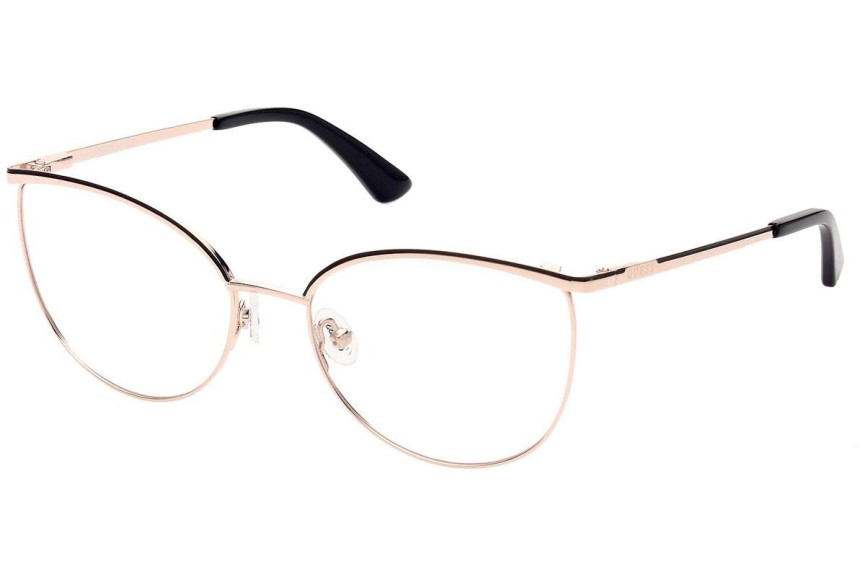 Okulary korekcyjne Guess GU2879 005 Kocie oczy Złote