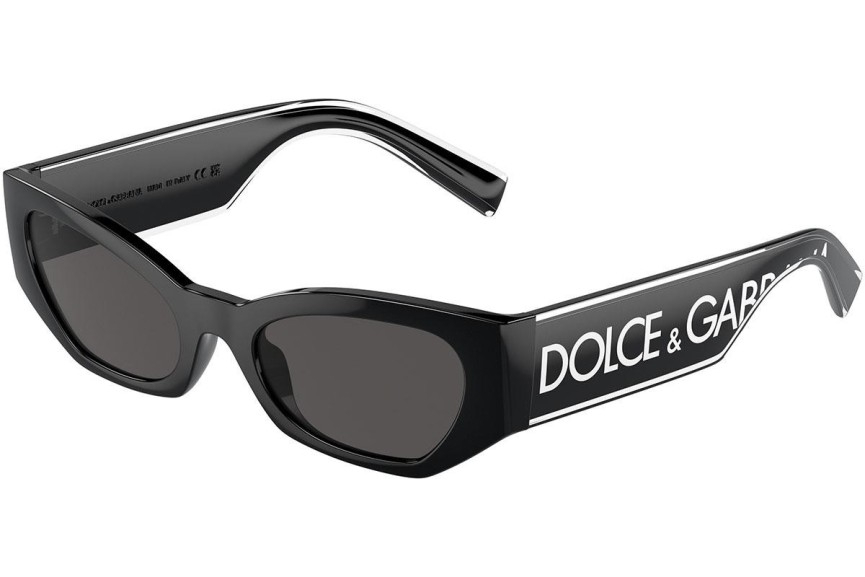 Okulary przeciwsłoneczne Dolce & Gabbana DG6186 501/87 Kocie oczy Czarne