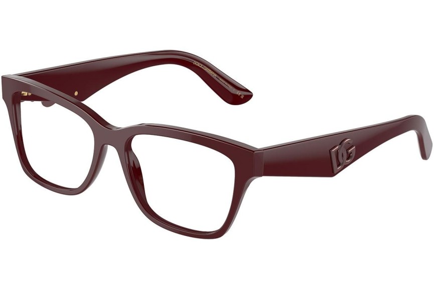 Okulary korekcyjne Dolce & Gabbana DG3370 3091 Prostokątne Czerwone