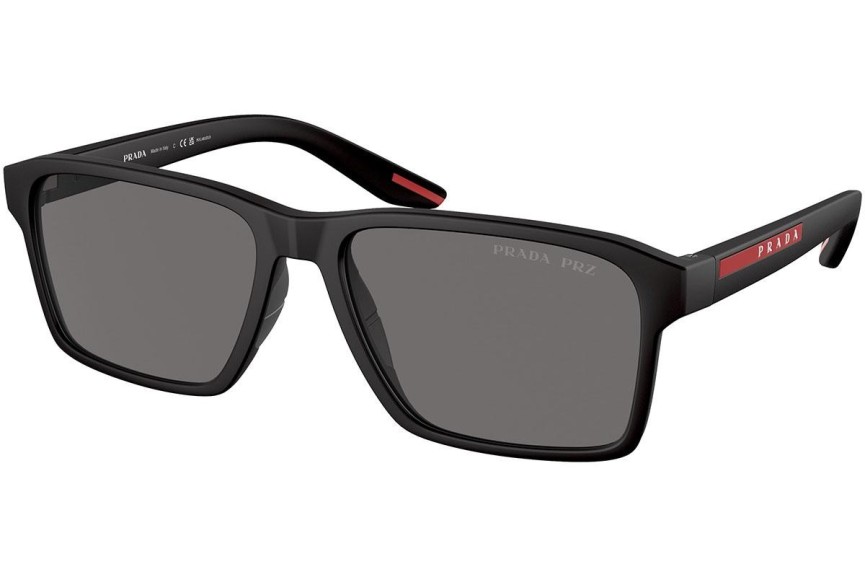 Okulary przeciwsłoneczne Prada Linea Rossa PS05YS DG002G Polarized Prostokątne Czarne