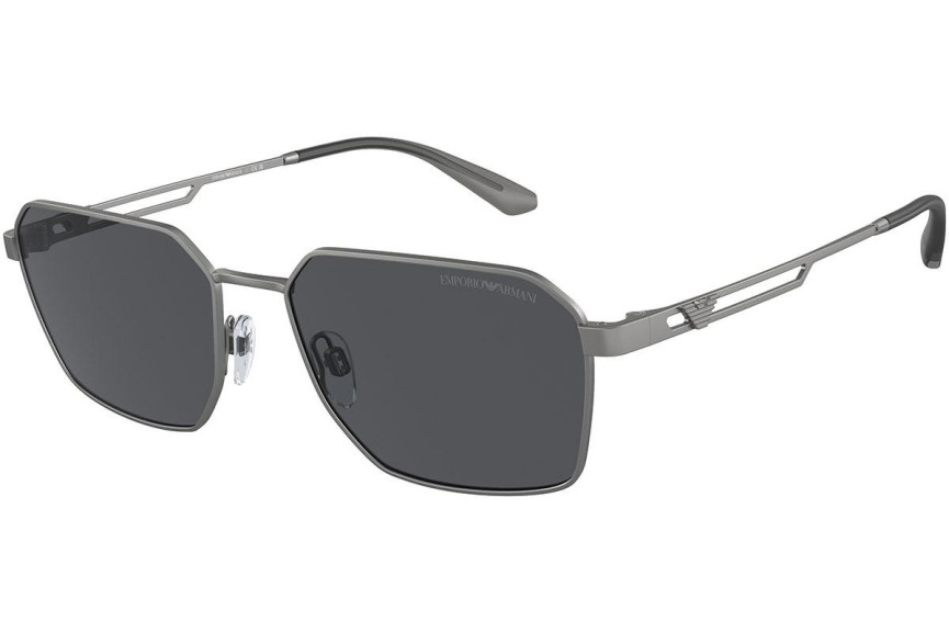 Okulary przeciwsłoneczne Emporio Armani EA2140 300387 Prostokątne Szare