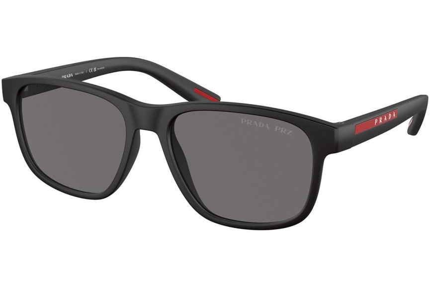 Okulary przeciwsłoneczne Prada Linea Rossa PS06YS DG002G Polarized Kwadratowe Czarne