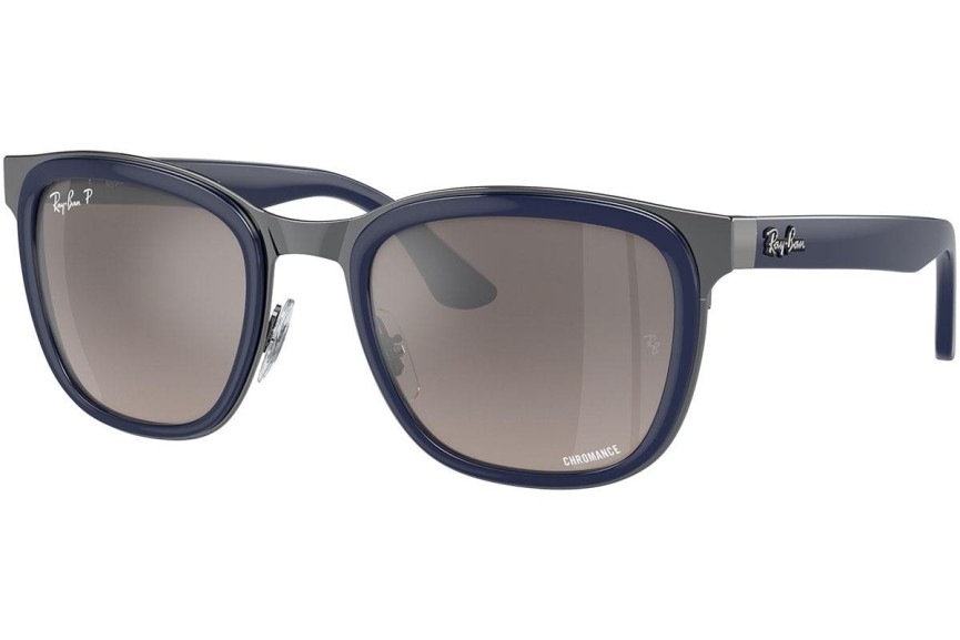 Okulary przeciwsłoneczne Ray-Ban Clyde RB3709 004/5J Polarized Kwadratowe Szare