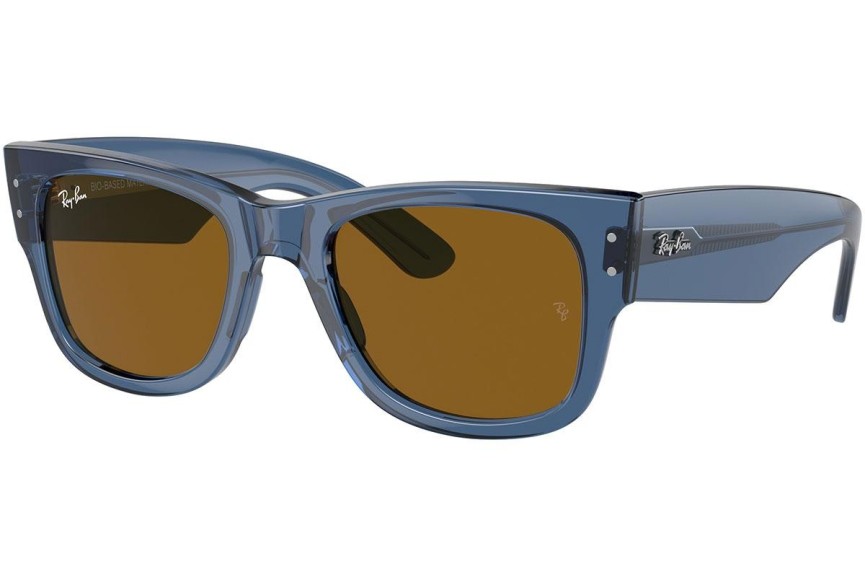 Okulary przeciwsłoneczne Ray-Ban Mega Wayfarer RB0840S 668073 Kwadratowe Niebieskie