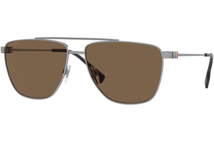 Okulary przeciwsłoneczne Burberry Blaine BE3141 100573 Pilotki (Aviator) Srebrne