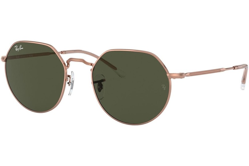 Okulary przeciwsłoneczne Ray-Ban Jack RB3565 920231 Okrągłe Brązowe