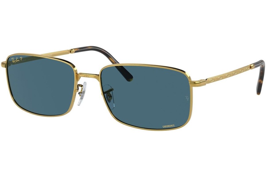 Okulary przeciwsłoneczne Ray-Ban RB3717 9196S2 Polarized Prostokątne Złote