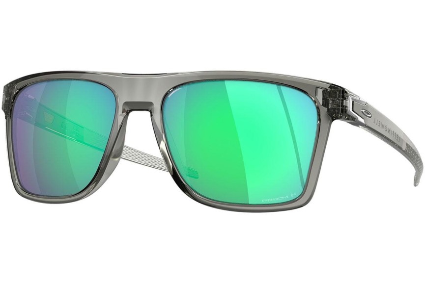 Okulary przeciwsłoneczne Oakley Leffingwell OO9100-10 Polarized Kwadratowe Szare